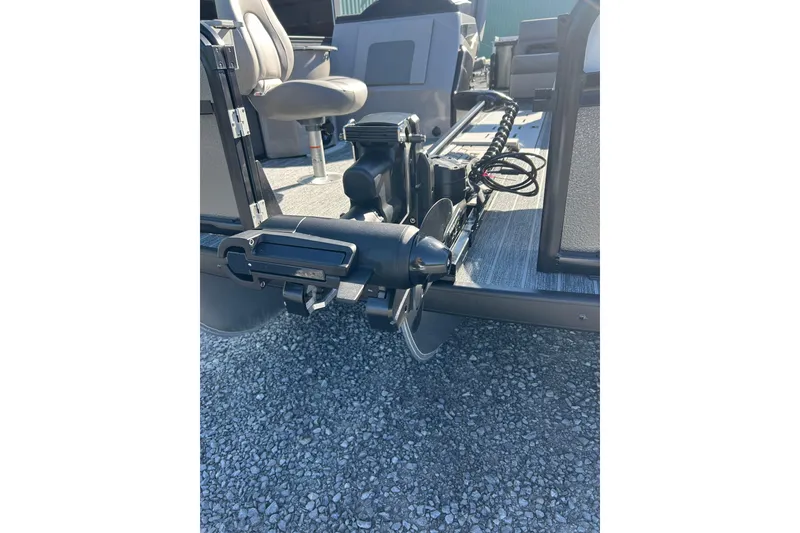 Slide: The Image of 2026 Premier 230 Sunsation Angler 4pt boat with motor and seating detail. - 12