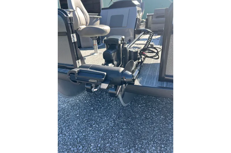 Slide: The Image of 2026 Premier 230 Sunsation Angler 4pt boat with motor and seating detail. - 15
