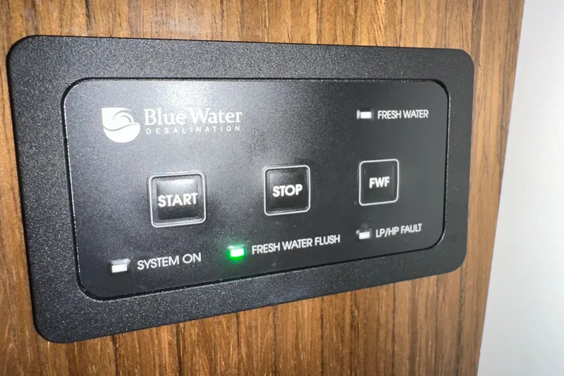 Slide: The Image of Control panel of Blue Water Desalination system on 2020 Bavaria C50 yacht. - 89