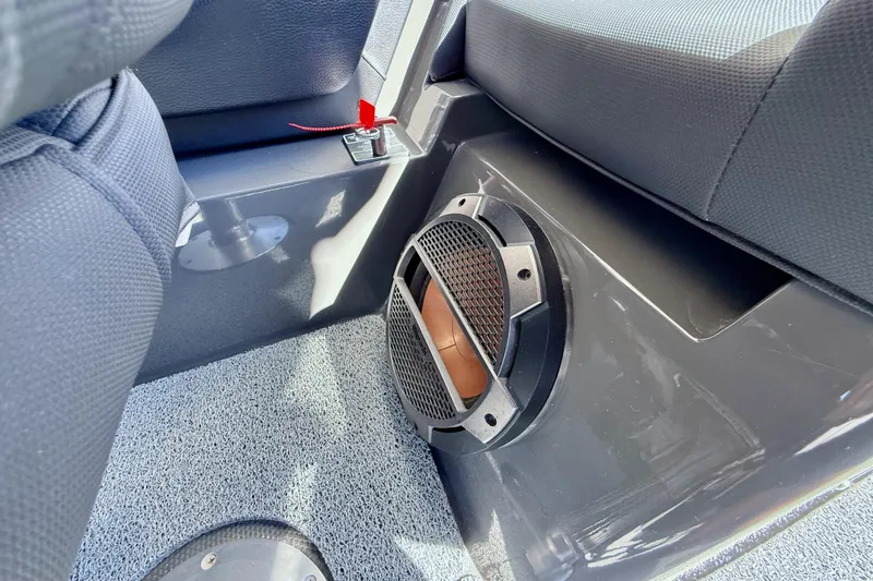 Slide: The Image of 2020 MasterCraft XStar interior speaker and seating detail. - 32