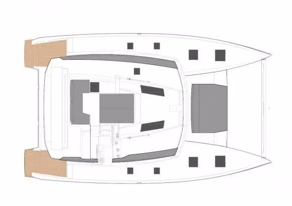 Slide: The Image of Fountaine Pajot Saona 47 Deck Layout Plan - 186