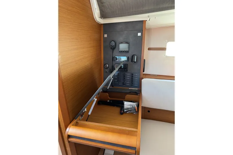 Slide: The Image of Control panel of 2020 Jeanneau Sun Odyssey 349 sailboat interior. - 37