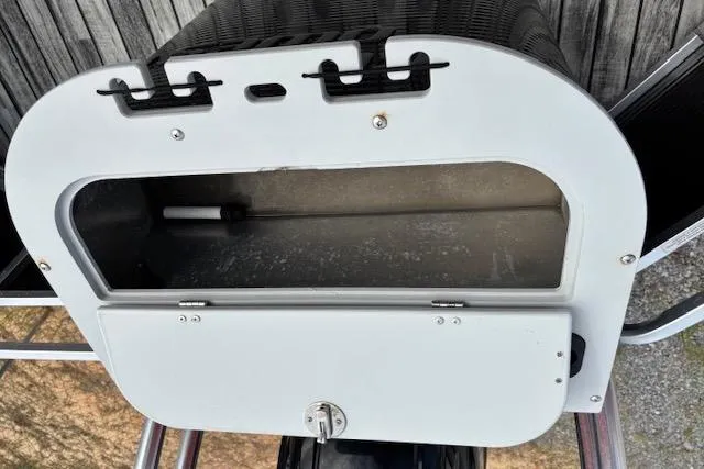 Slide: The Image of Open storage compartment on 2021 Apex Marine 822 Angler Quest Family Fish boat. - 9