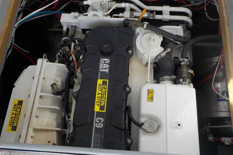 Slide: The Image of Engine compartment of a 2008 Calvin Beal Downeast boat with CAT C9 engine. - 46