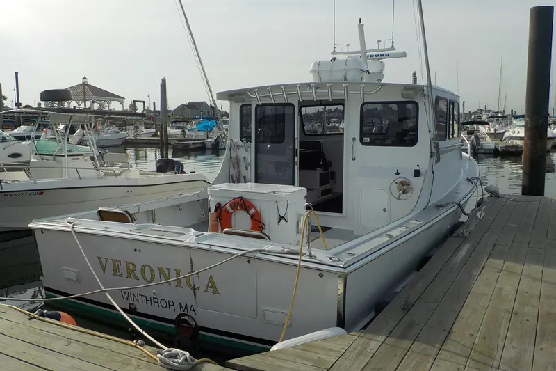Slide: The Image of 2008 Calvin Beal Downeast boat "Veronica" docked in Winthrop, MA marina. - 7