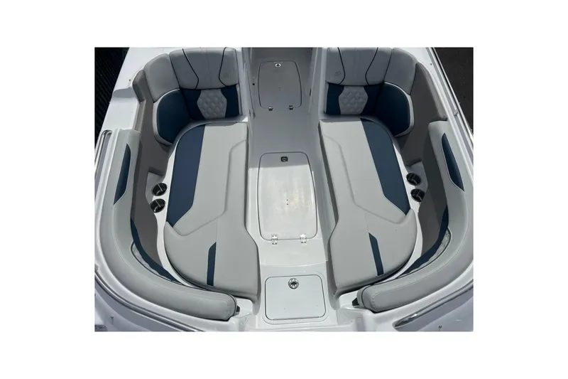 Slide: The Image of 2026 Hurricane SunDeck 2400 OB boat interior with spacious seating and modern design. - 6