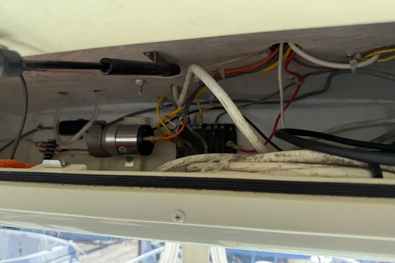 Slide: The Image of Interior wiring of a 2005 Albemarle 280 Express Fisherman boat, showcasing electrical components. - 34
