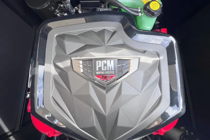 Slide: The Image of 2024 Nautique Super Air Nautique GS22 engine with PCM marine cover. - 15