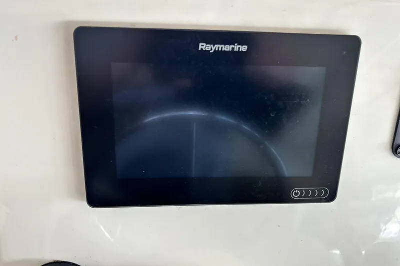 Slide: The Image of Raymarine display on 2020 Boston Whaler 170 Montauk boat dashboard. - 16