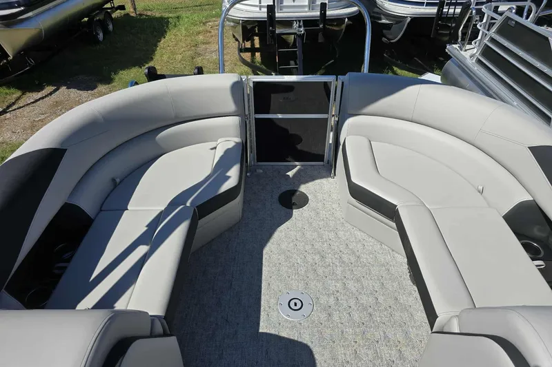 Slide: The Image of Luxurious seating on 2026 Trifecta 22RFLE275 pontoon boat, featuring spacious, comfortable design. - 8