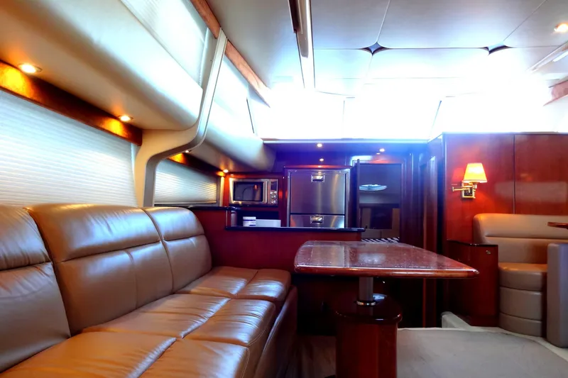 Slide: The Image of Luxurious interior of 2007 Meridian 459 yacht with leather seating and modern amenities. - 115