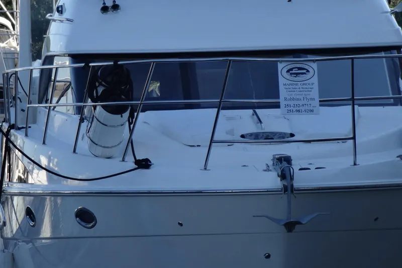 Slide: The Image of 2007 Meridian 459 yacht with Marine Group sign on deck railing. - 19