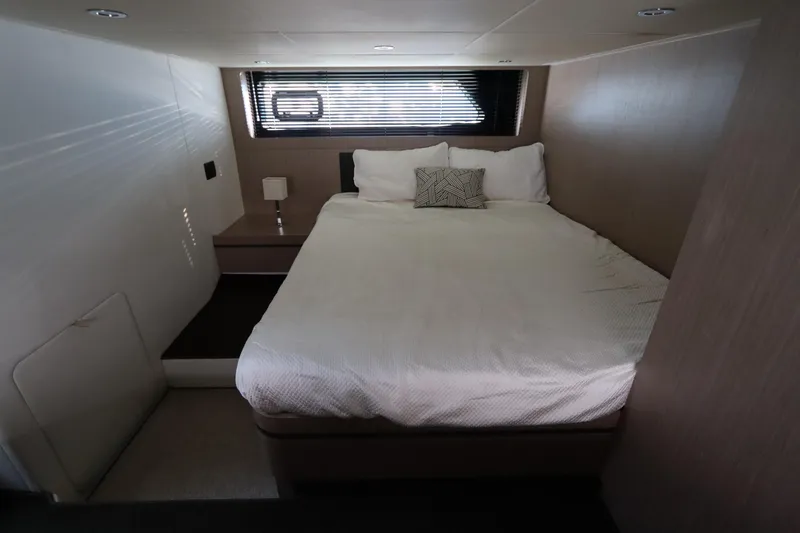 Slide: The Image of Luxurious bedroom interior of 2020 Azimut Nexus X47 yacht with modern design. - 39