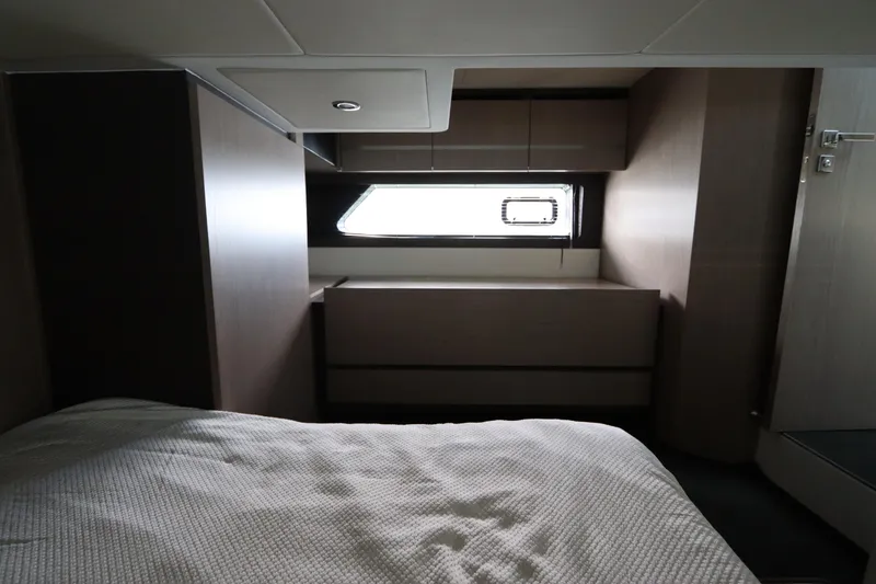Slide: The Image of Luxurious interior cabin of 2020 Azimut Nexus X47 yacht with modern design. - 40