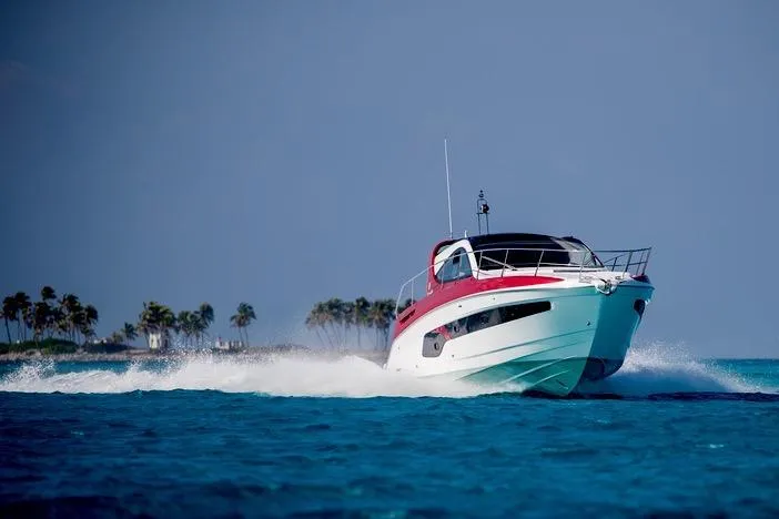 Slide: The Image of Azimut Nexus X47 yacht cruising in tropical waters, 2020 model. - 44