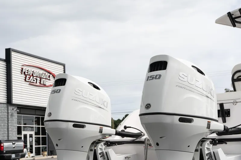 Slide: The Image of Twin Vee 240 GFX CC 2025 with Suzuki 150 outboards at Performance East Inc. - 7
