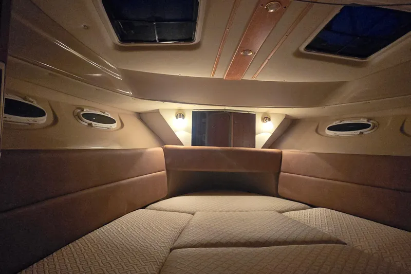 Slide: The Image of 2015 Cutwater C28 boat anchor winch on deck, showcasing marine equipment. - 6