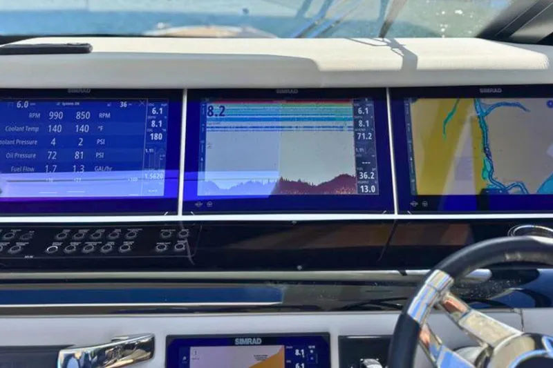 Slide: The Image of 2025 Saxdor 400 GTO cockpit with advanced navigation systems and luxurious interior. - 31