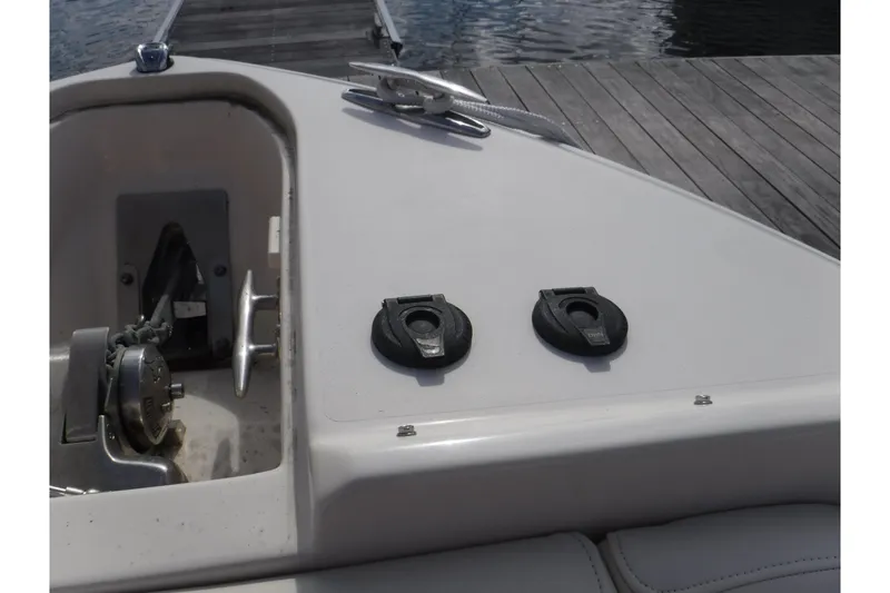 Slide: The Image of 2020 Grady-White Freedom 285 boat deck with anchor and cleat. - 32