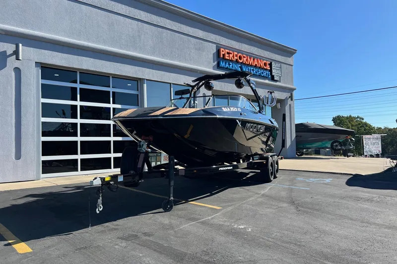 The Image of 2022 Moomba Makai boat on trailer at Performance Marine Watersports dealership. - 1