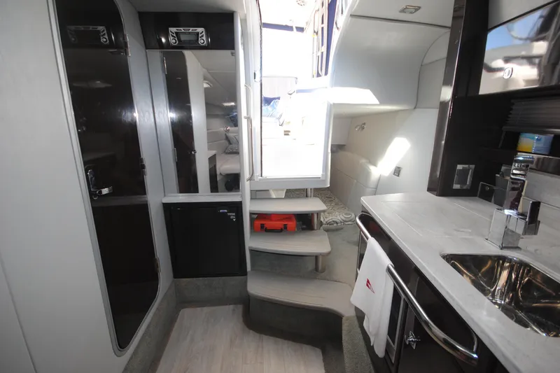 Slide: The Image of Luxurious interior of 2017 Formula 370 Super Sport yacht with plush seating and modern amenities. - 17