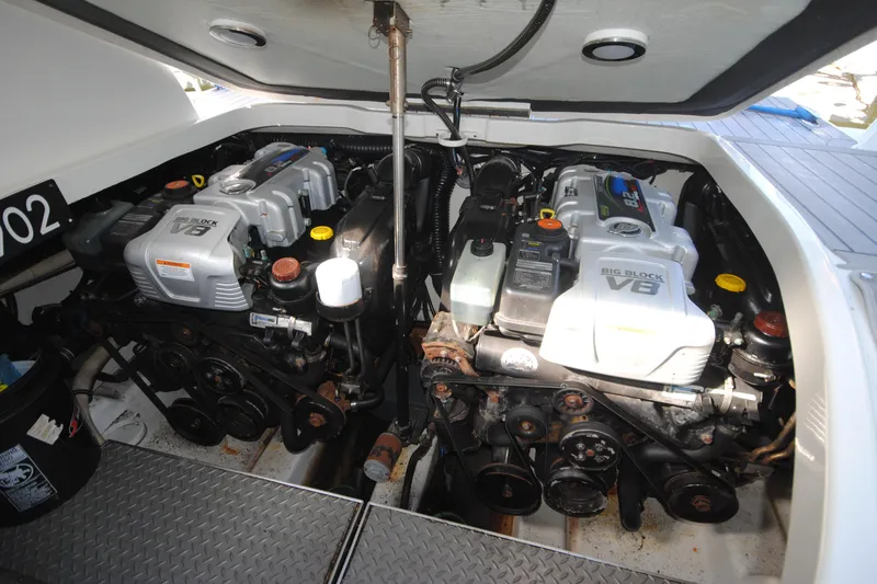 Slide: The Image of Engine compartment of a 2017 Formula 370 Super Sport with dual V8 engines. - 24