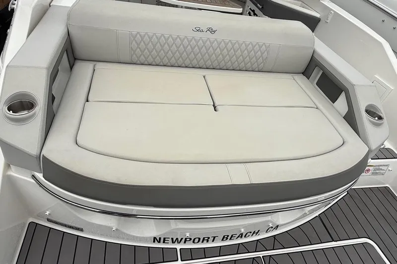 Slide: The Image of 2023 Sea Ray SLX 310 Outboard boat with cushioned seating, Newport Beach, CA. - 19