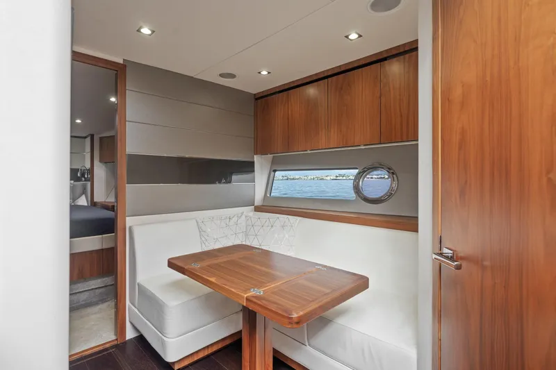 Slide: The Image of Modern kitchen interior of 2019 Sunseeker Predator 57 yacht with sleek cabinetry and appliances. - 40