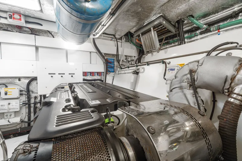 Slide: The Image of 2019 Sunseeker Predator 57 yacht with a Williams Turbojet tender in the garage. - 57