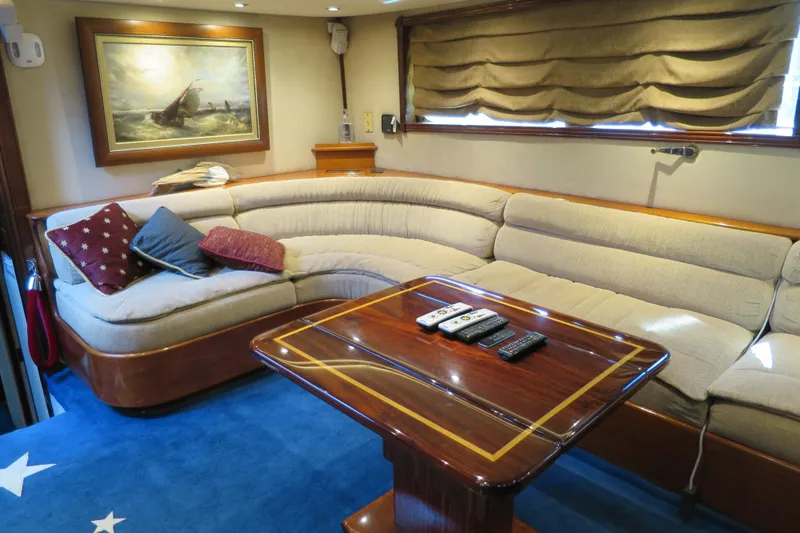 Slide: The Image of Luxurious 1964 Striker Cockpit interior with elegant wood finishes and plush seating. - 17