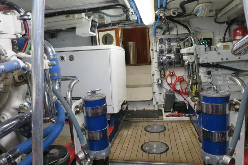 Slide: The Image of Northern Lights generator in 1964 Striker Cockpit boat engine room. - 36