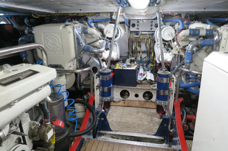 Slide: The Image of Engine room of a 1964 Striker Cockpit, showcasing complex machinery and components. - 41