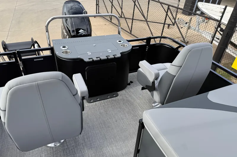 Slide: The Image of 2026 Avalon LSZ Rear Fish boat interior with seating and fishing station. - 18