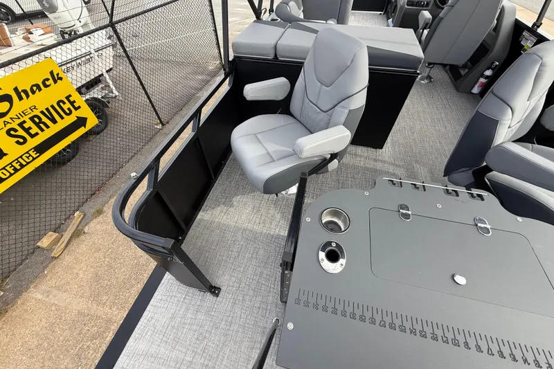 Slide: The Image of 2026 Avalon LSZ Rear Fish boat interior with seating and fishing station. - 23