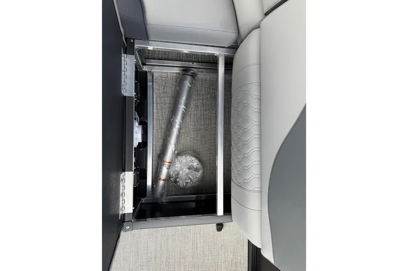 Slide: The Image of Under-seat storage in 2026 Avalon LSZ Rear Fish boat, featuring a sleek design. - 32