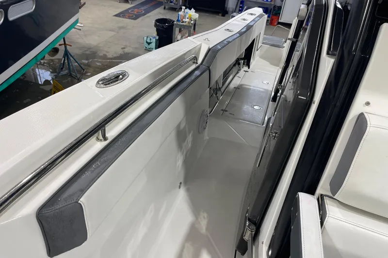 Slide: The Image of 2019 Blackfin 272 CC boat interior, featuring sleek design and modern amenities. - 32