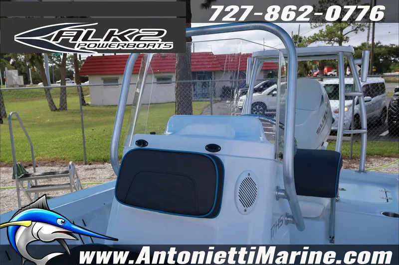 Slide: The Image of 2026 ALK2 Powerboats 17HS model displayed at Antonietti Marine dealership. - 21