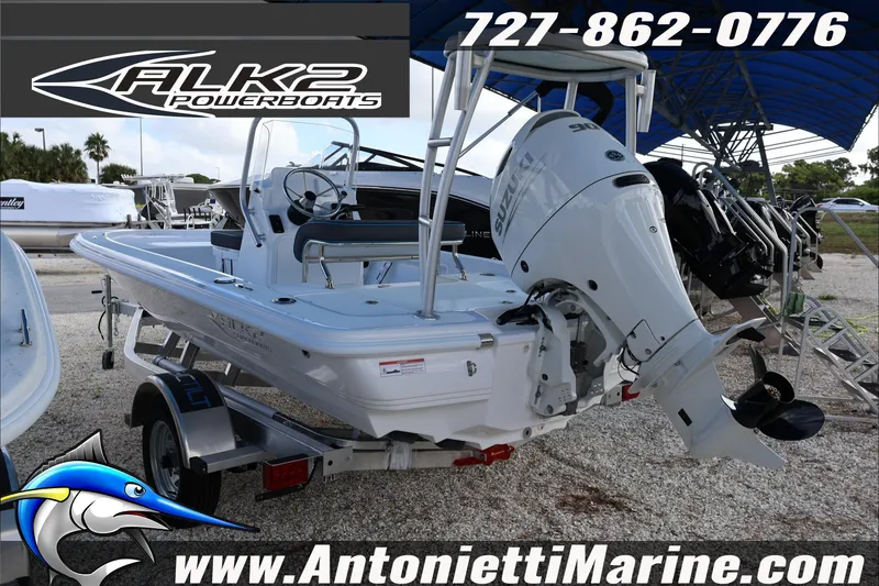 Slide: The Image of 2026 ALK2 Powerboats 17HS with Suzuki engine at Antonietti Marine dealership. - 6