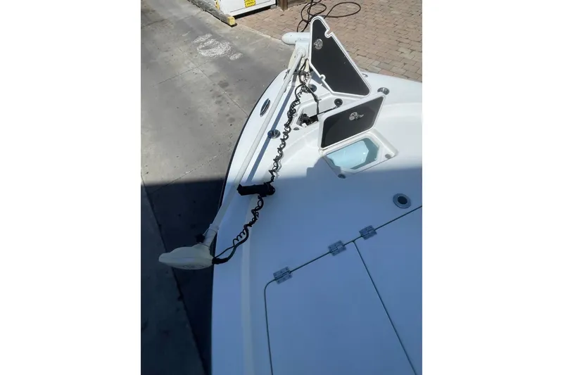 Slide: The Image of 2015 Barker Boatworks 26 Bay deck view with storage compartments. - 5