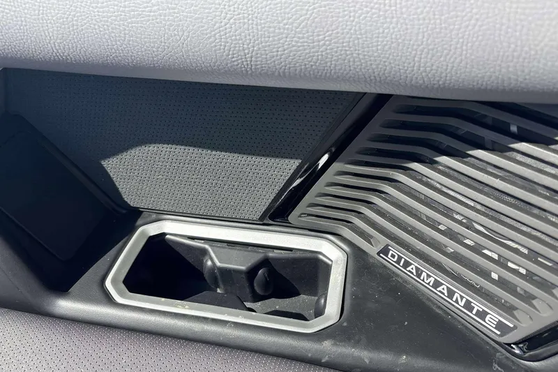 Slide: The Image of Interior detail of 2026 Viaggio D26U, featuring sleek design and "Diamante" branding. - 19