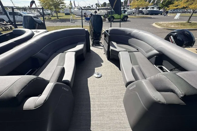 Slide: The Image of 2026 Viaggio D26U boat interior with luxurious seating and modern design. - 5
