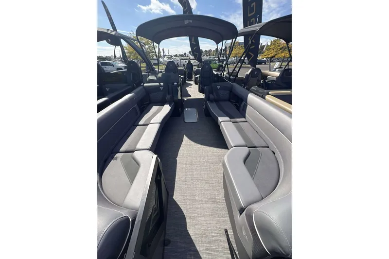 Slide: The Image of Luxurious interior of 2026 Viaggio D26U boat with sleek seating and modern design. - 6