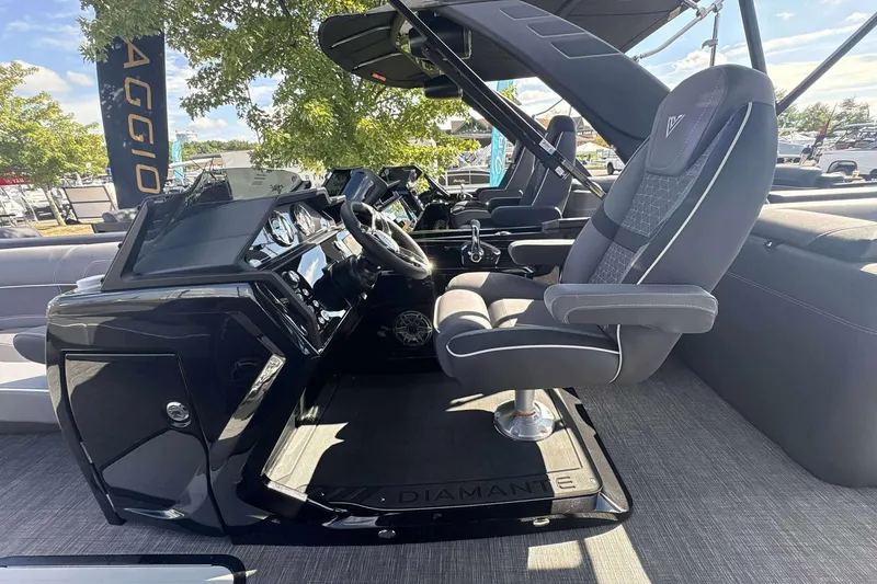Slide: The Image of 2026 Viaggio D26U boat interior with modern steering console and luxurious seating. - 8