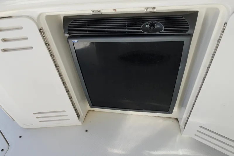 Slide: The Image of Built-in refrigerator on a 2002 Sea Ray 410 Sundancer yacht. - 27