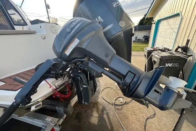 Slide: The Image of 2020 Cutwater C-24 Coupe with Yamaha outboard motor on trailer. - 13