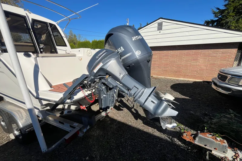 Slide: The Image of 2020 Cutwater C-24 Coupe with Yamaha outboard motor on trailer. - 16