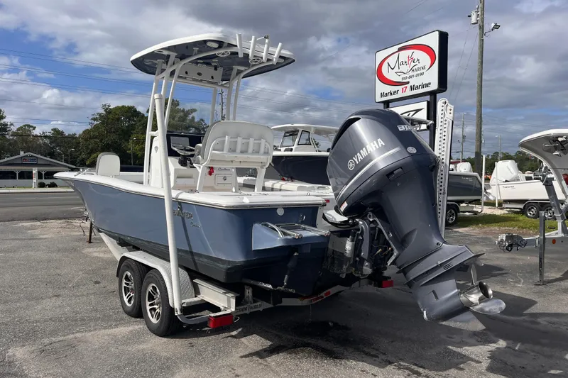 Slide: The Image of 2017 Tidewater 2500 Carolina Bay boat with Yamaha engine on trailer at dealership. - 3