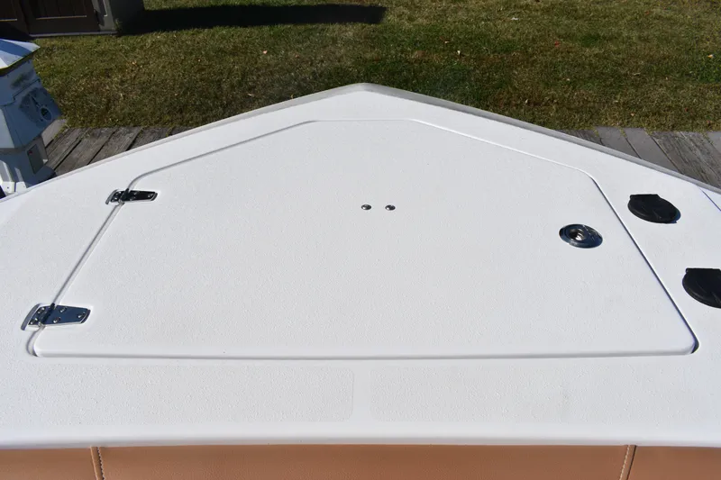 Slide: The Image of 2025 NauticStar 332 Offshore boat deck, featuring sleek design and durable construction. - 78