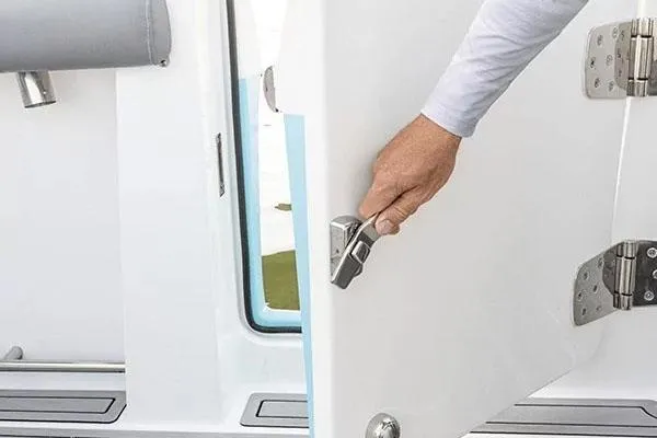 Slide: The Image of 2025 NauticStar 332 Offshore boat hull on water. - 9