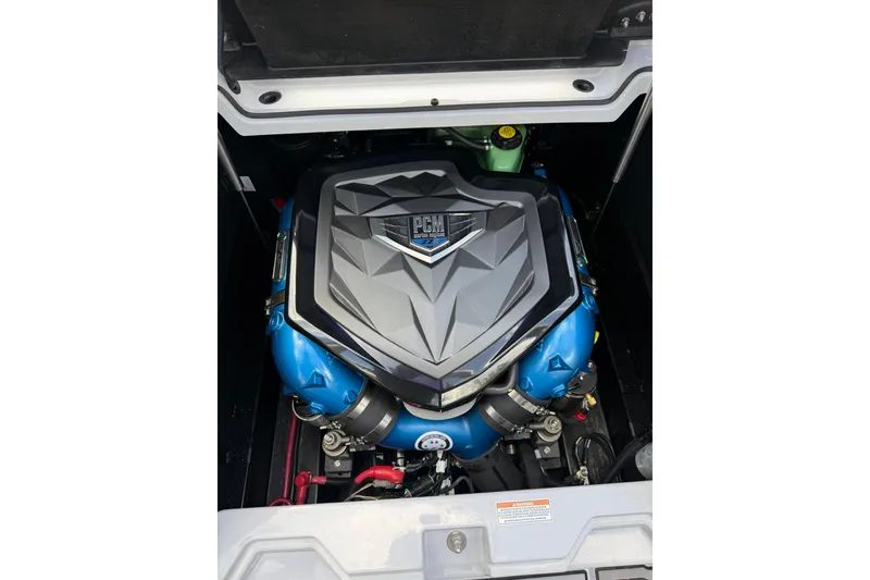 Slide: The Image of 2024 Nautique Super Air Nautique S23 engine, showcasing PCM power and design. - 7